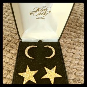 Kirk's Folly⭐ star and moon🌙 earrings two pairs